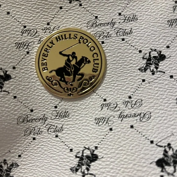 Beverly Hills Polo Club Black and White Satchel - Picture 2 of 3